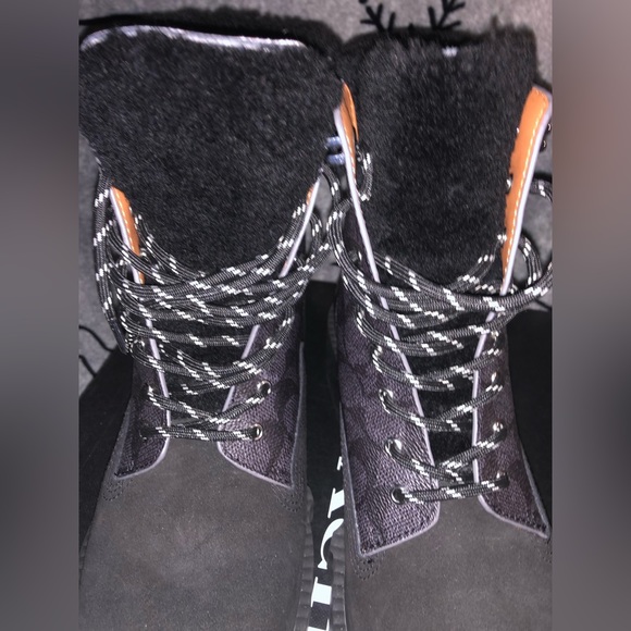Coach Lorimer Signature Booties- Black/Charcoal Size 8.5B - Picture 3 of 7